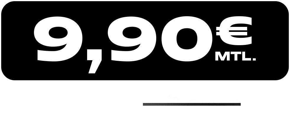 24-Monats-Vertrag – 3 Monate für 9,90 € mtl. danach 39,90 € mtl.